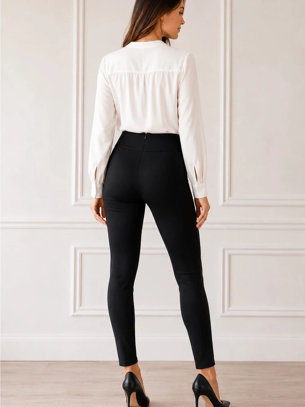BCBGMaxAzria NWT Black High Rise Stretch Pant Leggings Ponte Pants Small
